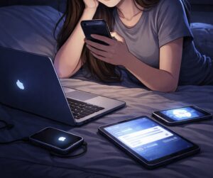 Aumento de problemas de salud mental por el uso excesivo de pantallas.